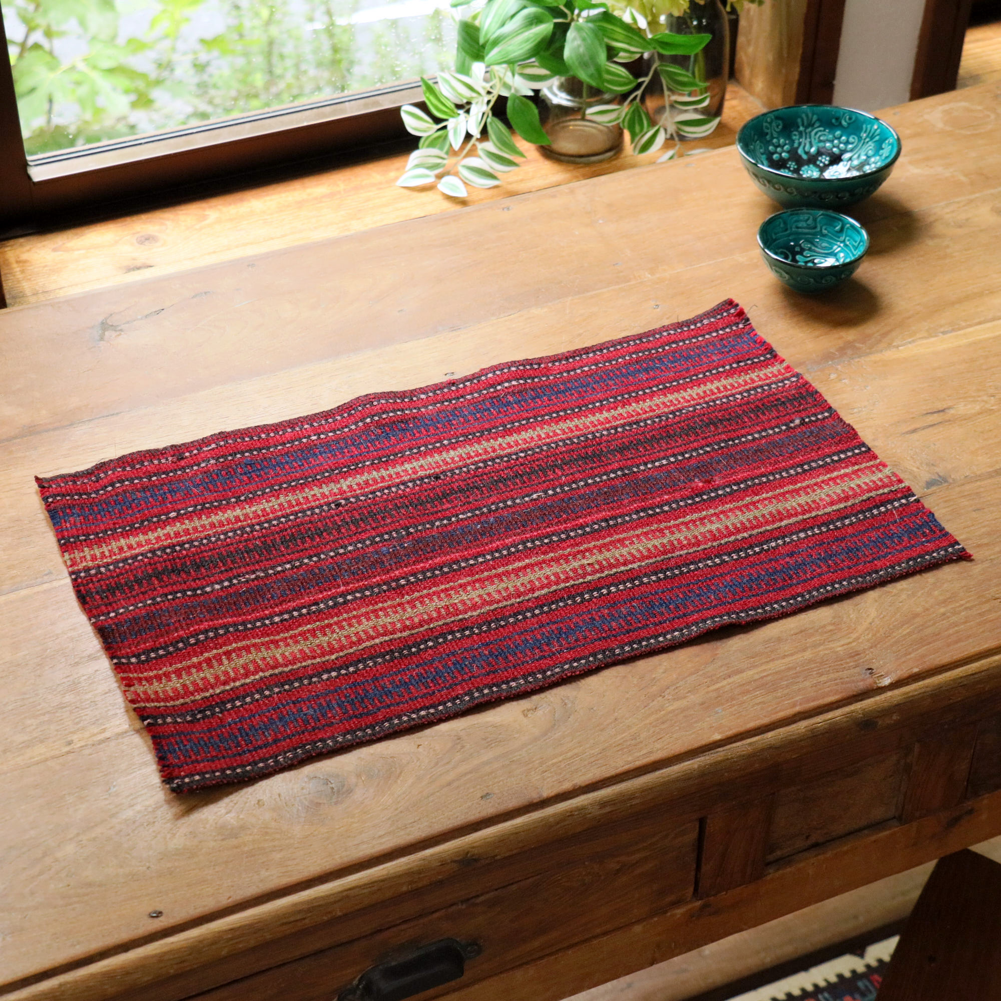 イランの古いテント布・ガジャリキリム51×30cm ジャジム カットピース