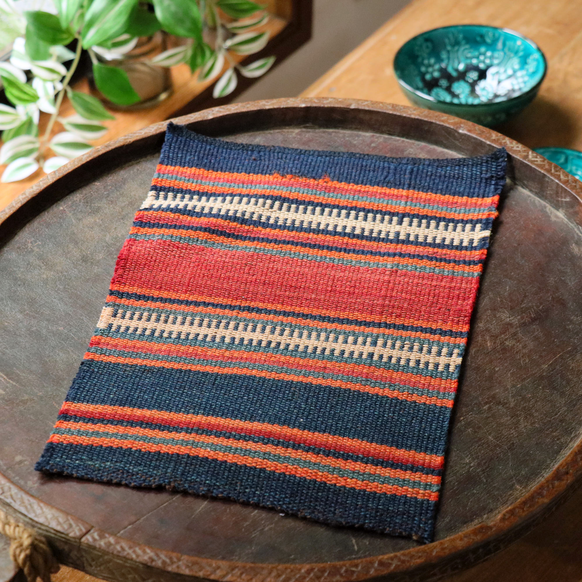 イランの古いテント布・ガジャリキリム20×30cm ジャジム カットピース