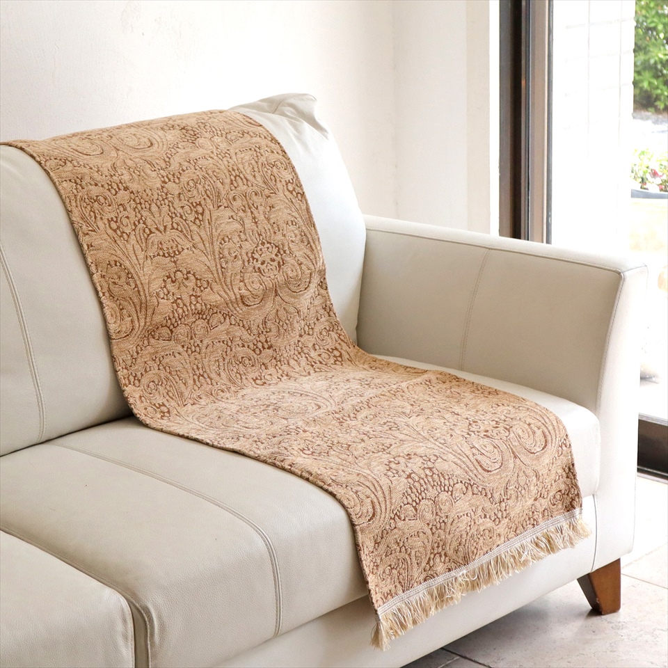 テーブルランナー ベッドスロー140×43cm トプカプ ベージュTable runner, Bed through, Turkish textile, トルコ製ファブリック