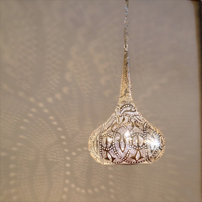 モロッコランプ メタルシェード　ペンダントランプパゴダ形/Pagoda ロータス　Moroccan Metal shade Lamps