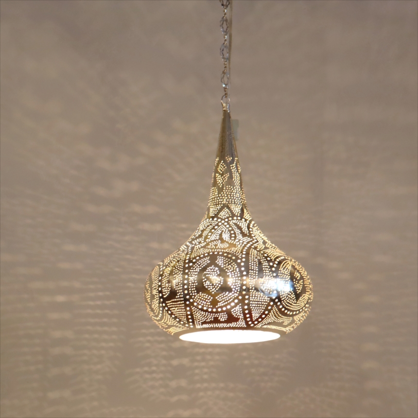 モロッコランプ メタルシェード　ペンダントランプパゴダ形/Pagoda ロータス　Moroccan Metal shade Lamps