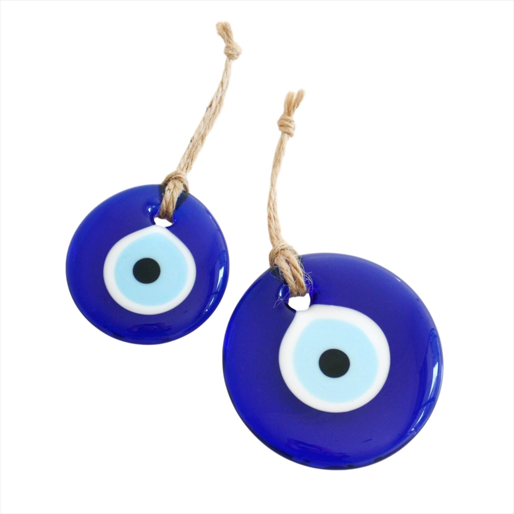 ナザルボンジュウ2個セット（5.5cm/7.5cm）・トルコの青い目のお守り/トルコお土産　Turkish Evil Eye Amulet, Nazar Boncugu