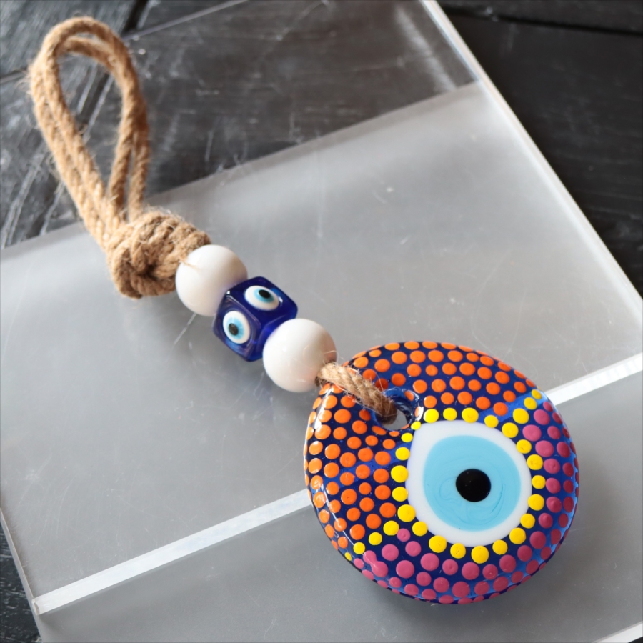 ナザルボンジュウ ハンドペイント 直径8cm　1点もの