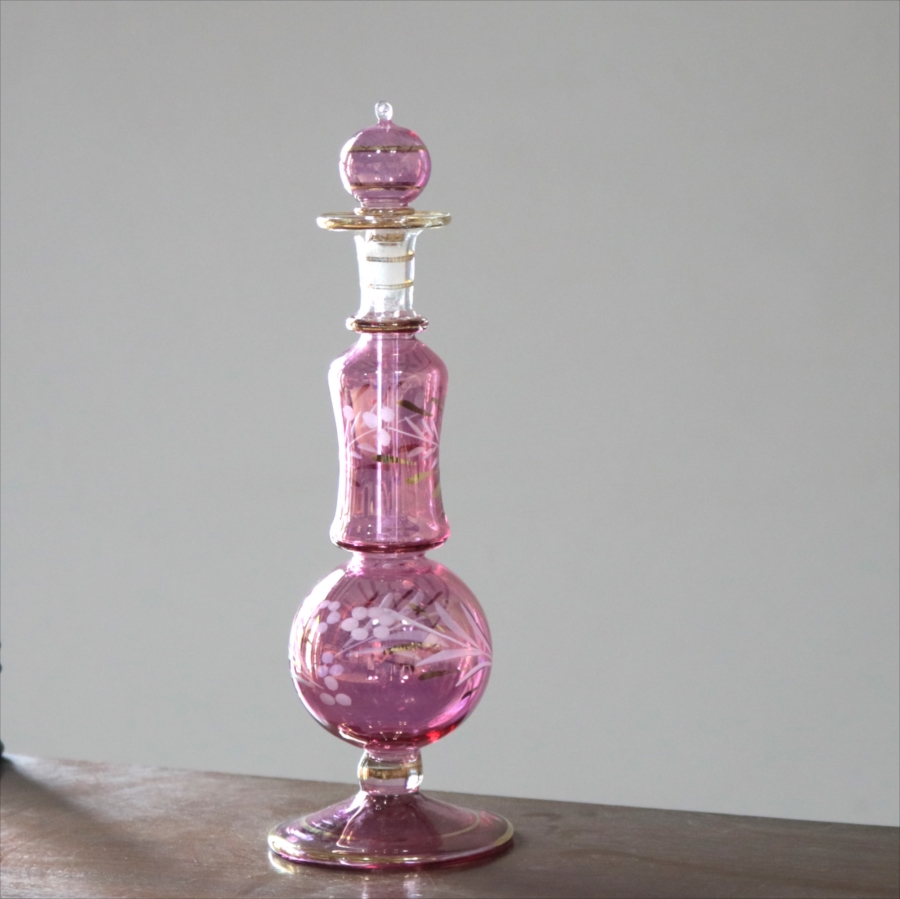 エジプト香水瓶 クレオパトラ トールサイズ　19cm パープル