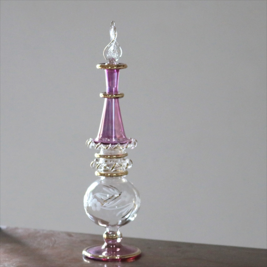 エジプト香水瓶 クレオパトラ トールサイズ　18cm パープル