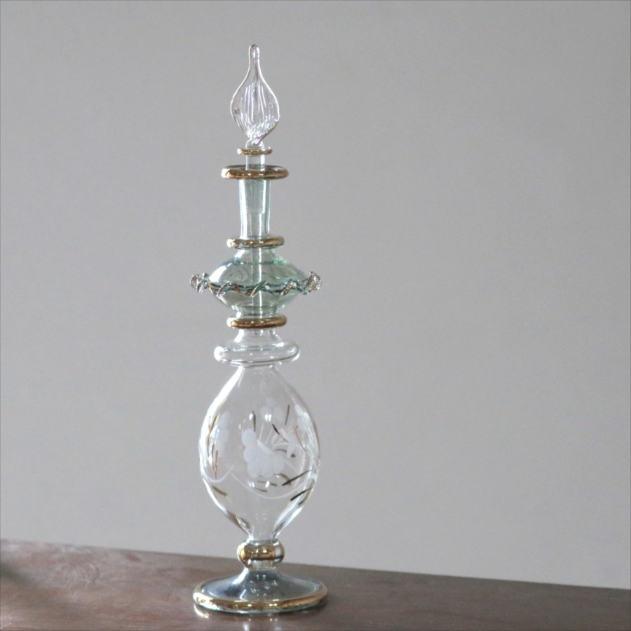 エジプト香水瓶 クレオパトラ トールサイズ　18cm ブルー