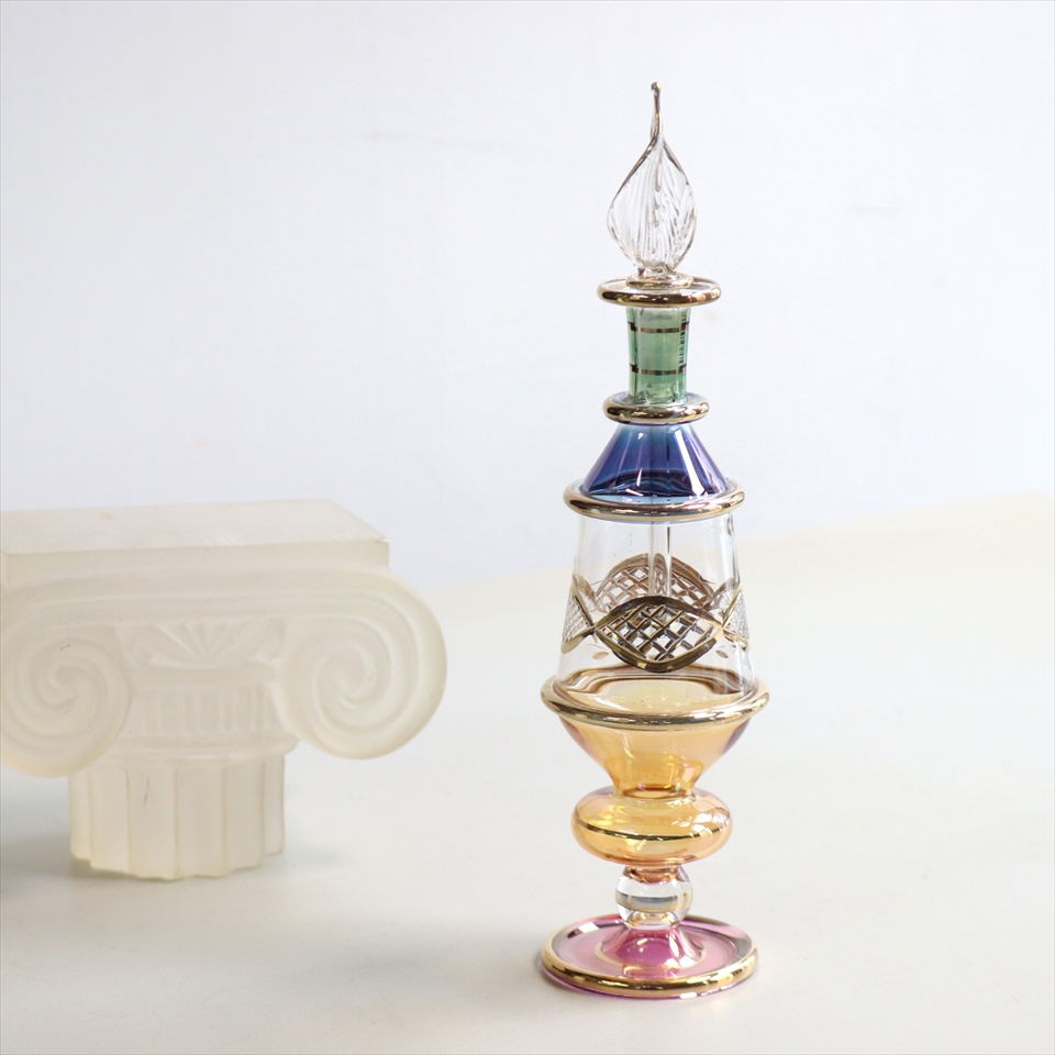 Egyptian Perfume Bottle　エジプト 香水瓶 ガラス瓶　クレオパトラ　20cm