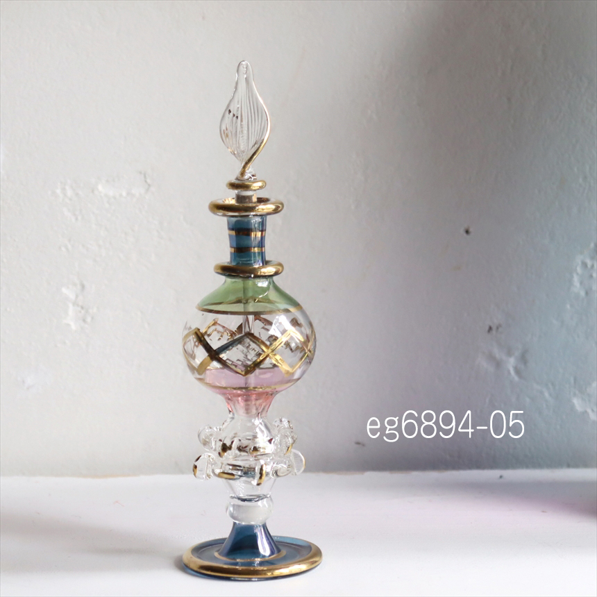 エジプト 香水瓶 ガラスボトル　ミドルサイズ　1本 ３カラー