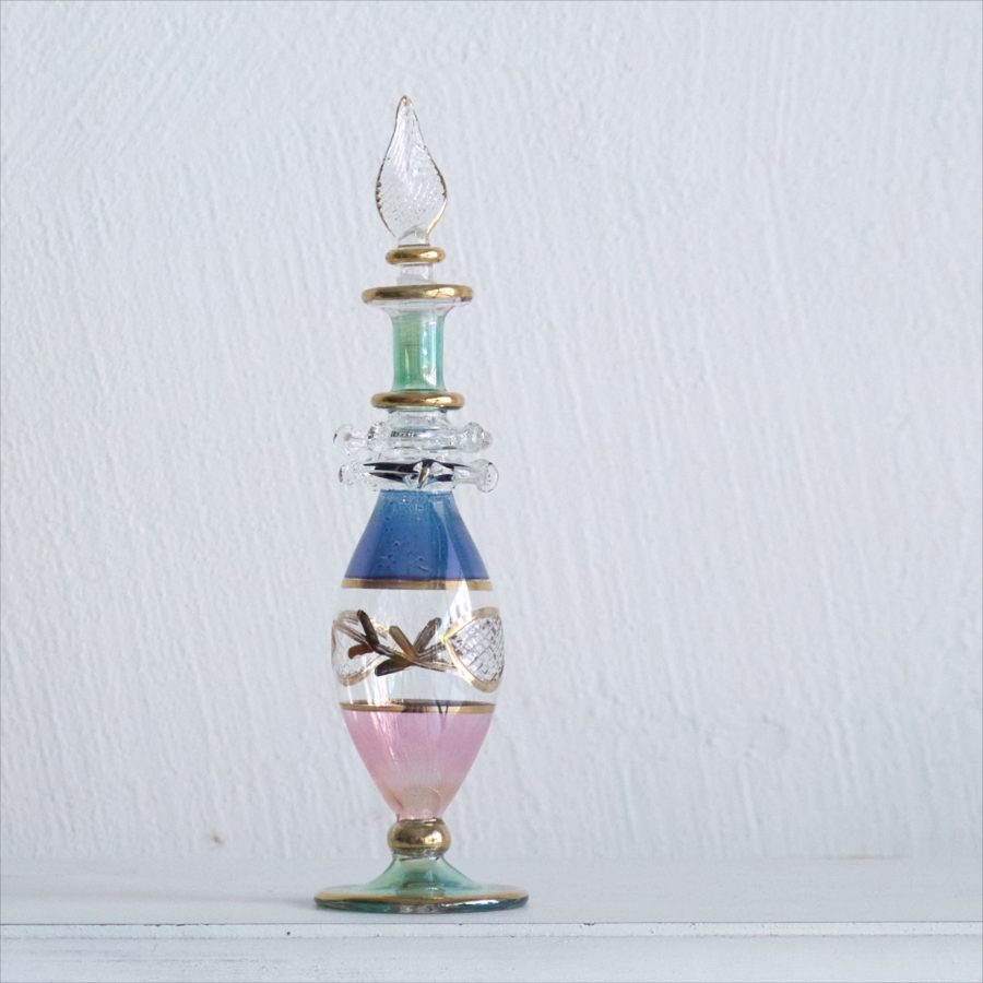 エジプト 香水瓶 ガラスボトル　ミドルサイズ　３カラー