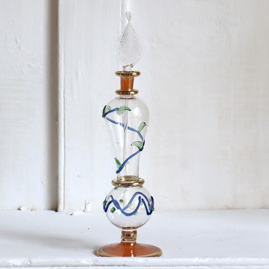 エジプト香水瓶　トールサイズ　波　ガラス細工 Egyptian Glass purfume bottle