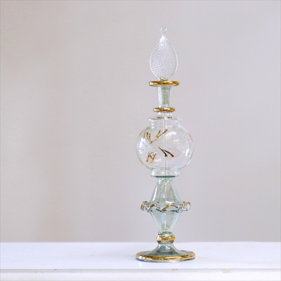 エジプト香水瓶 トールサイズ クレオパトラ　18.5cm グリーン