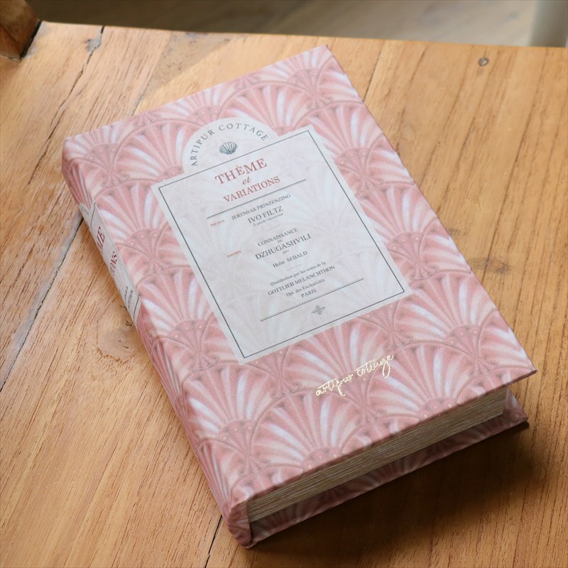 アンティーク洋書 ブックボックス 洋書デザイン ピンク フラワー