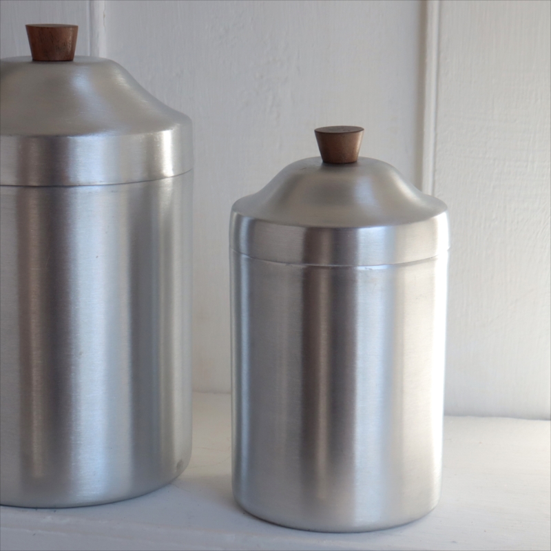アルミ キャニスター Sノスタルジック 保存容器 コーヒー缶 紅茶缶 インド製