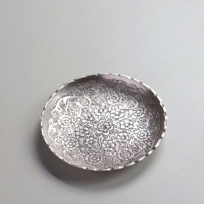 ブラストレイ　ラウンドプレート　8cmアンティーク風　小物入れ　キートレイ
