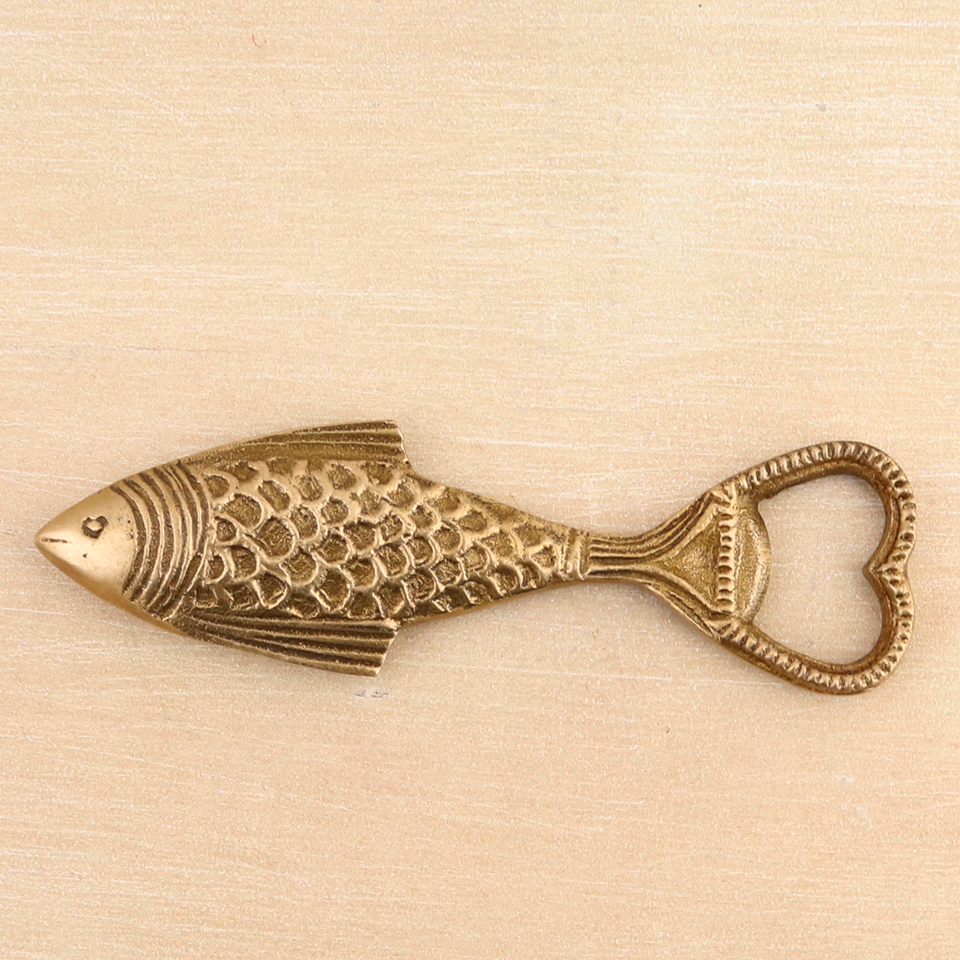 【メール便利用可】真鍮オープナー 栓抜き フィッシュ opener fish