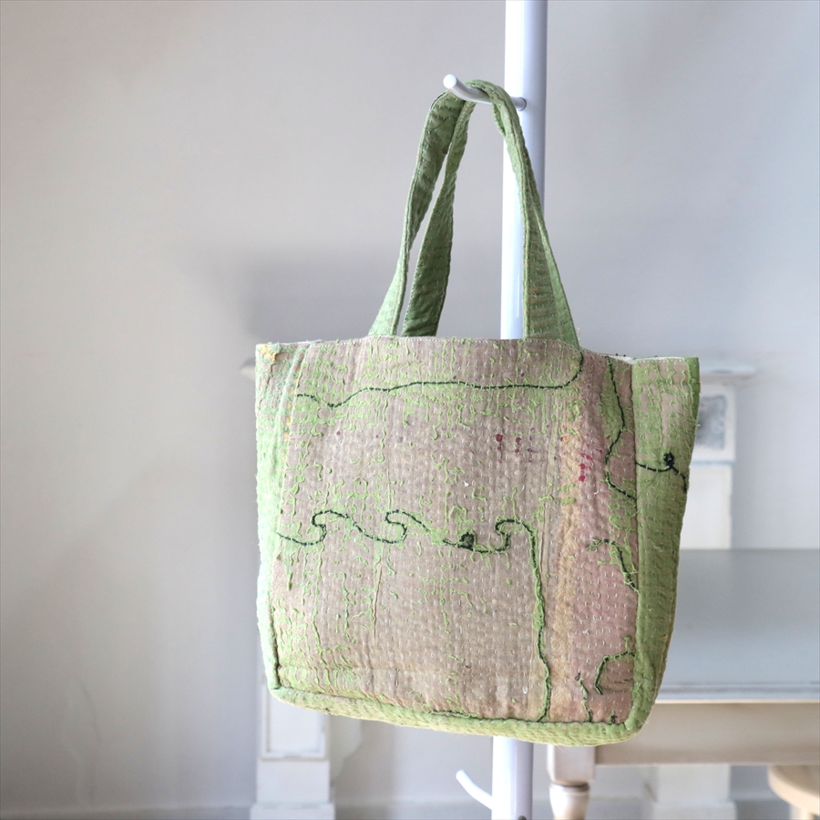 ヴィンテージカンタ　トートバッグ　現品マチ付き　一点もの　カンタ刺繍