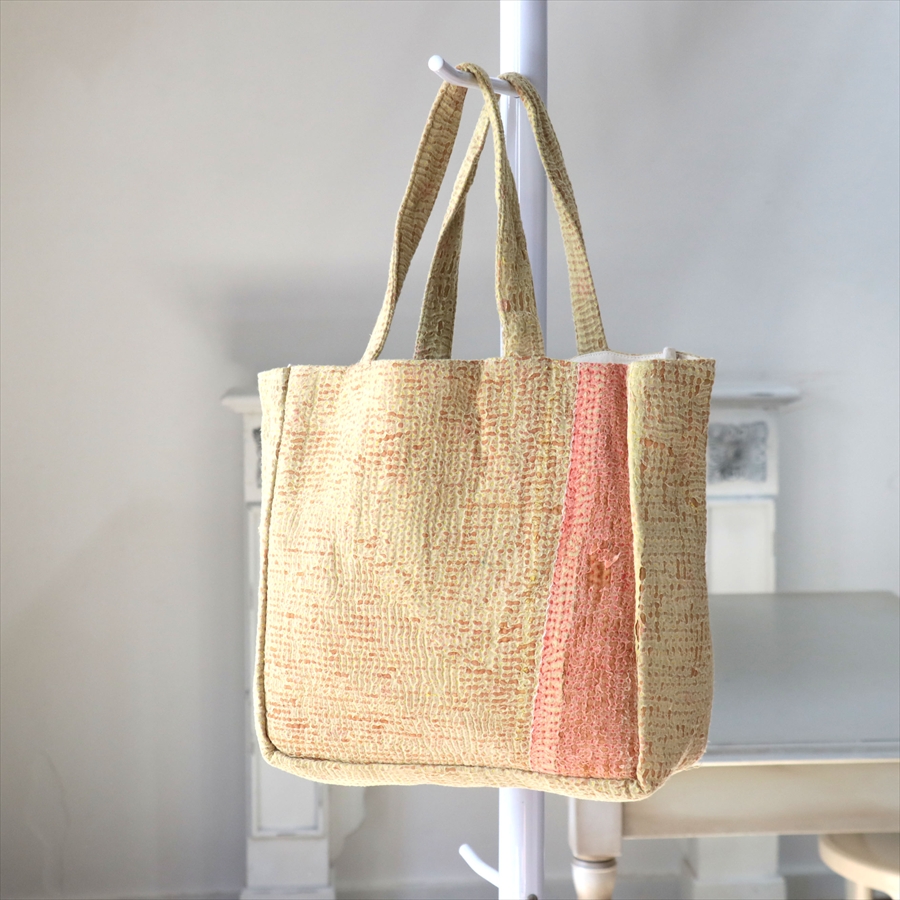 ヴィンテージカンタ　トートバッグ　現品マチ付き　一点もの　カンタ刺繍