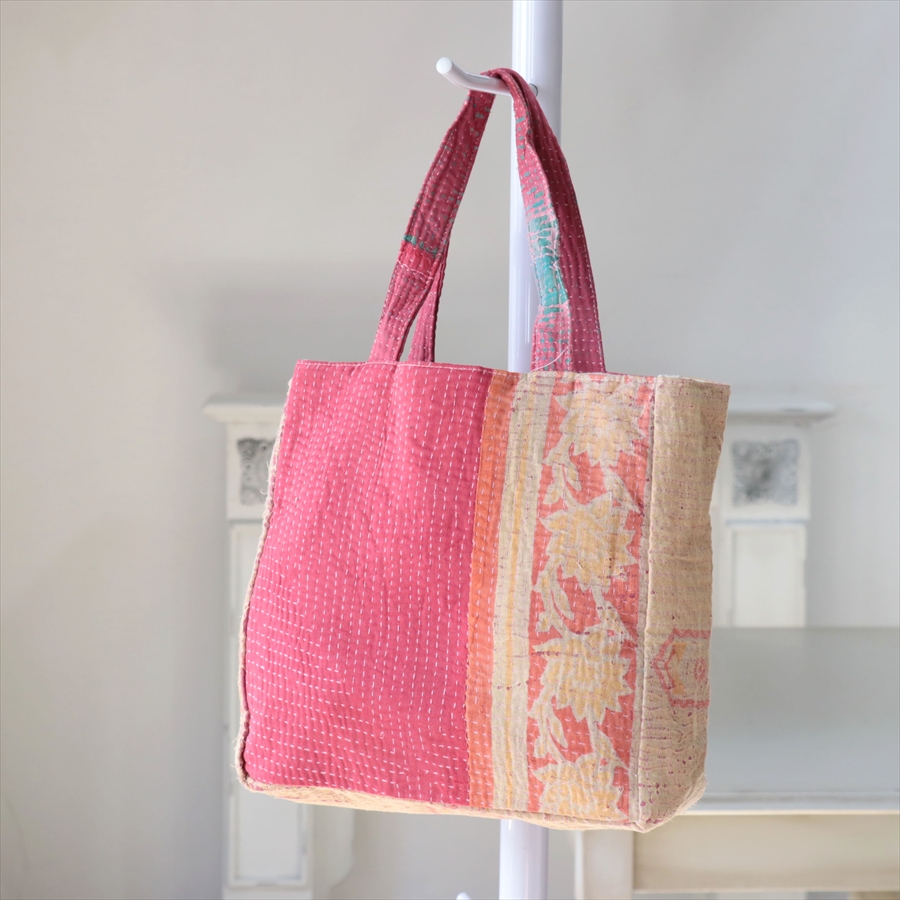 ヴィンテージカンタ　トートバッグ　現品マチ付き　一点もの　カンタ刺繍