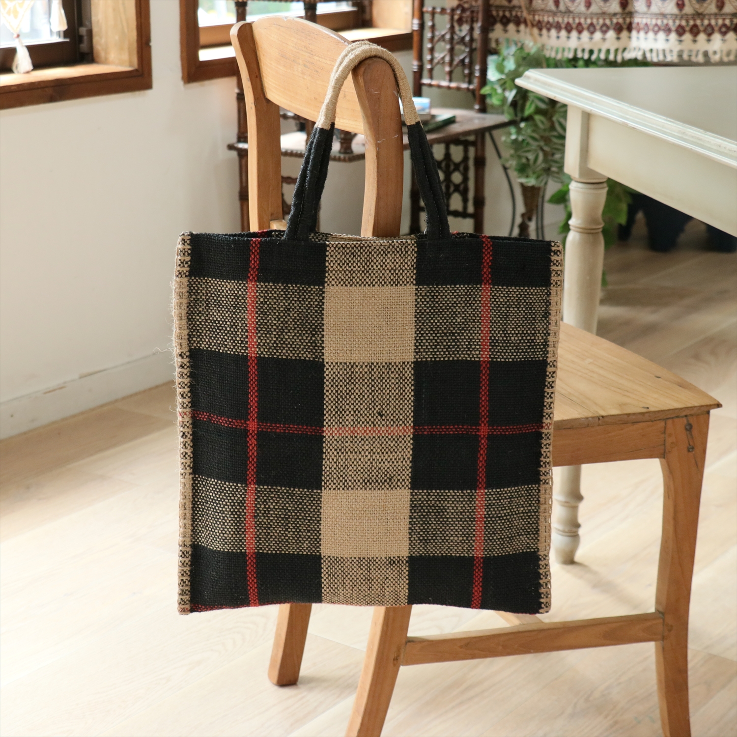 TARANGO タランゴ JUTE TOTE BAG ジュートバッグマチなし　内布なし　シンプルバッグ