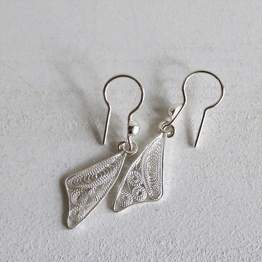 シルバーピアス　シルバー925/トルコハンドメイド テルキャリ  Telkari Siliver earring, Turkish Handmade