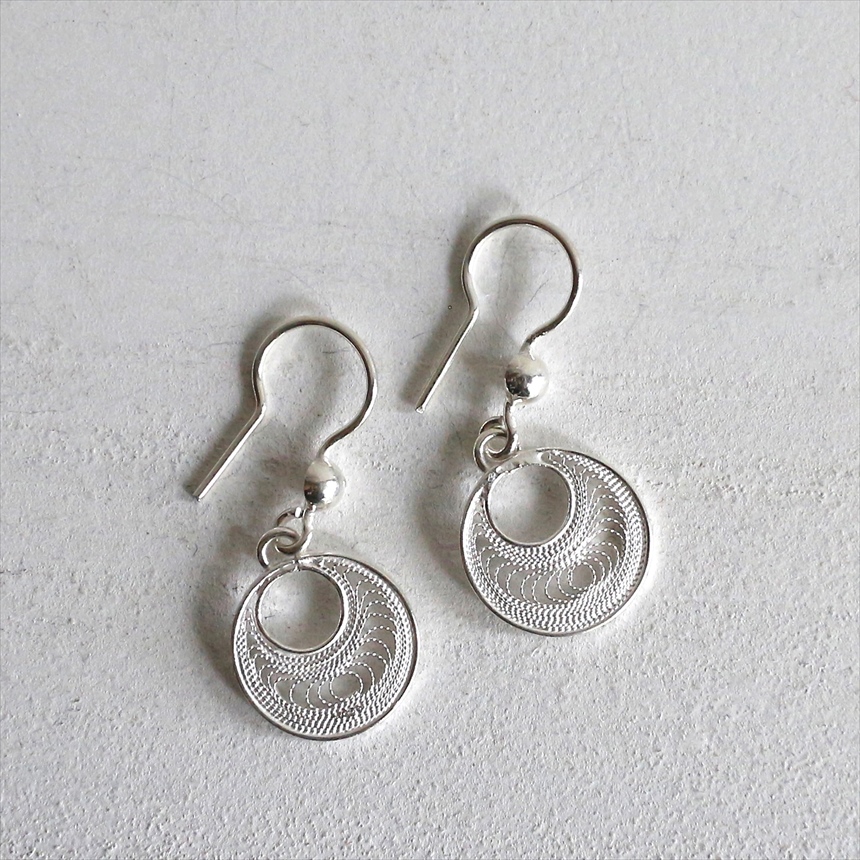 シルバーピアス　シルバー925/トルコハンドメイド テルキャリ  Telkari Siliver earring, Turkish Handmade