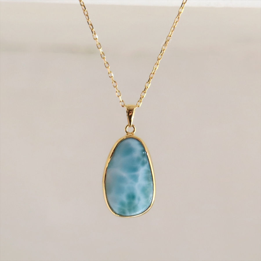 ラリマー シルバー ペンダント ネックレス 一点もの　トルコジュエリー