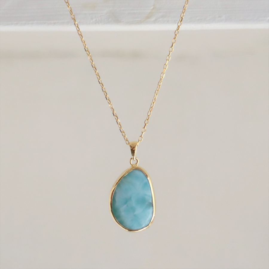 ラリマー シルバー ペンダント ネックレス 一点もの　トルコジュエリー