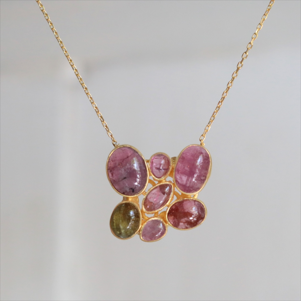 シルバーネックレス ピンクトルマリン Jaipur ジャイプールジュエリー silver925