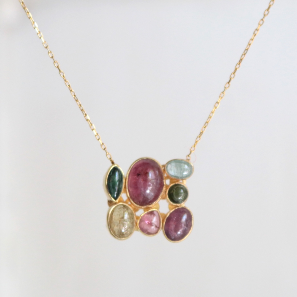 シルバーネックレス ピンクトルマリン Jaipur ジャイプールジュエリー silver925
