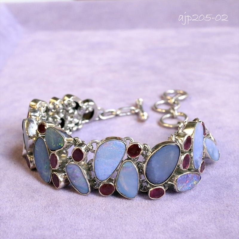 ブルーオパール シルバー ブレスレット Jaipur ジャイプールジュエリー silver925