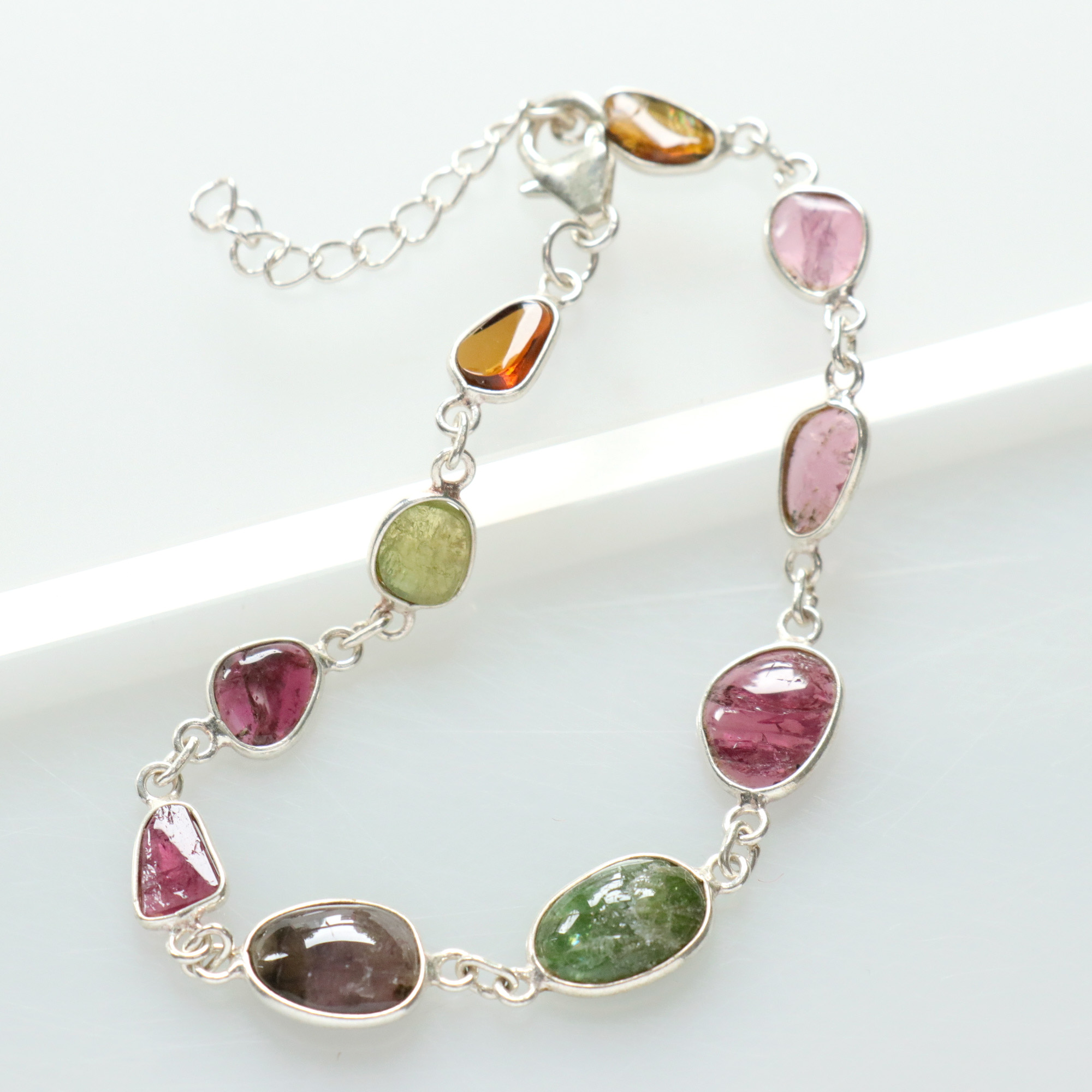 トルマリン ミックスカラー ブレスレット Jaipur ジャイプールジュエリー silver925