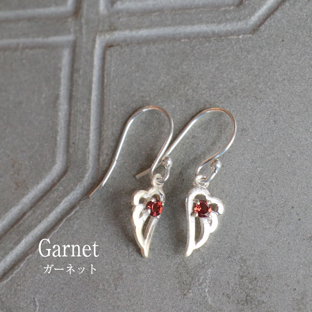 ガーネット シルバーピアス Jaipur ジャイプールジュエリー silver925