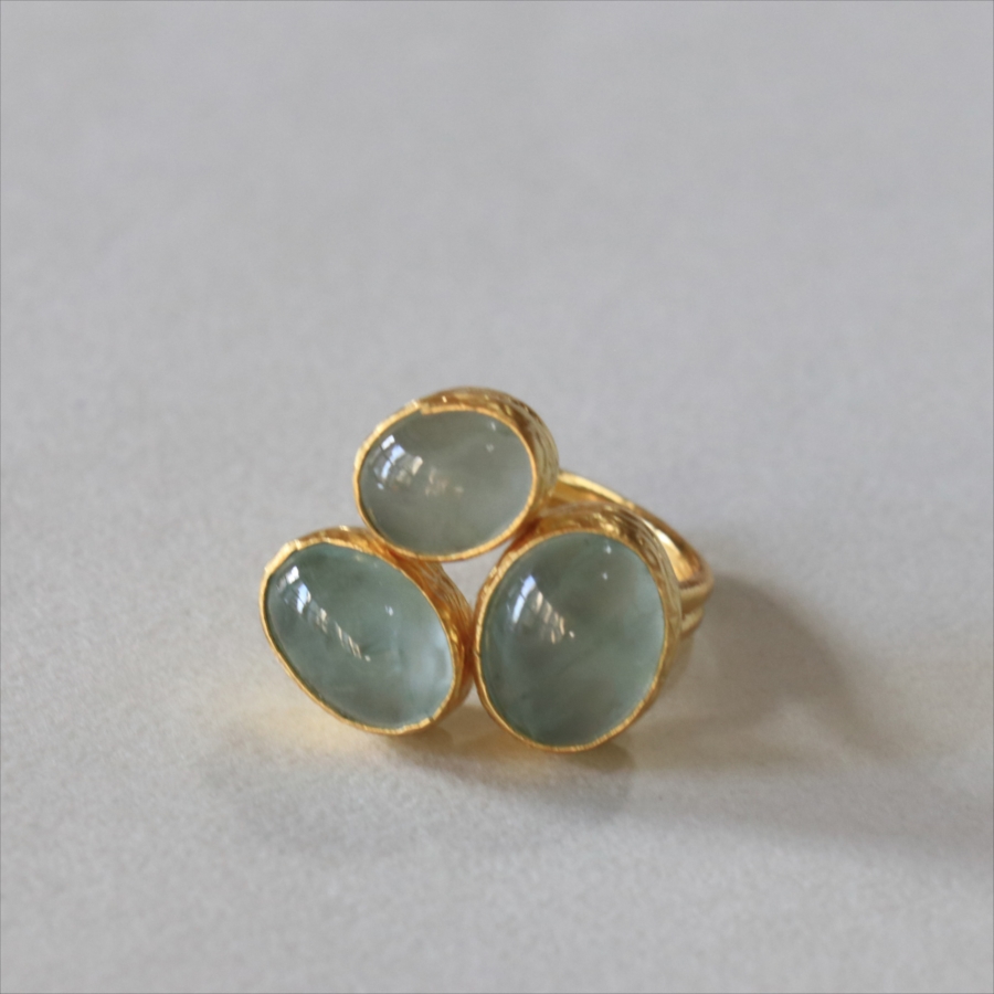 アクアマリン リング 3ストーン アルサメイア　トルコジュエリー ３つの石