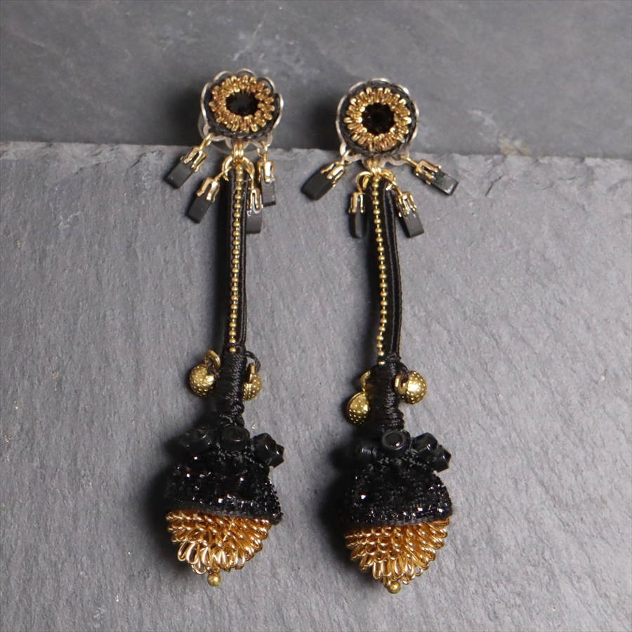 アヤラ・バー　ピアス　ヒップコレクション Gilded Black　ゴールド＆ブラック