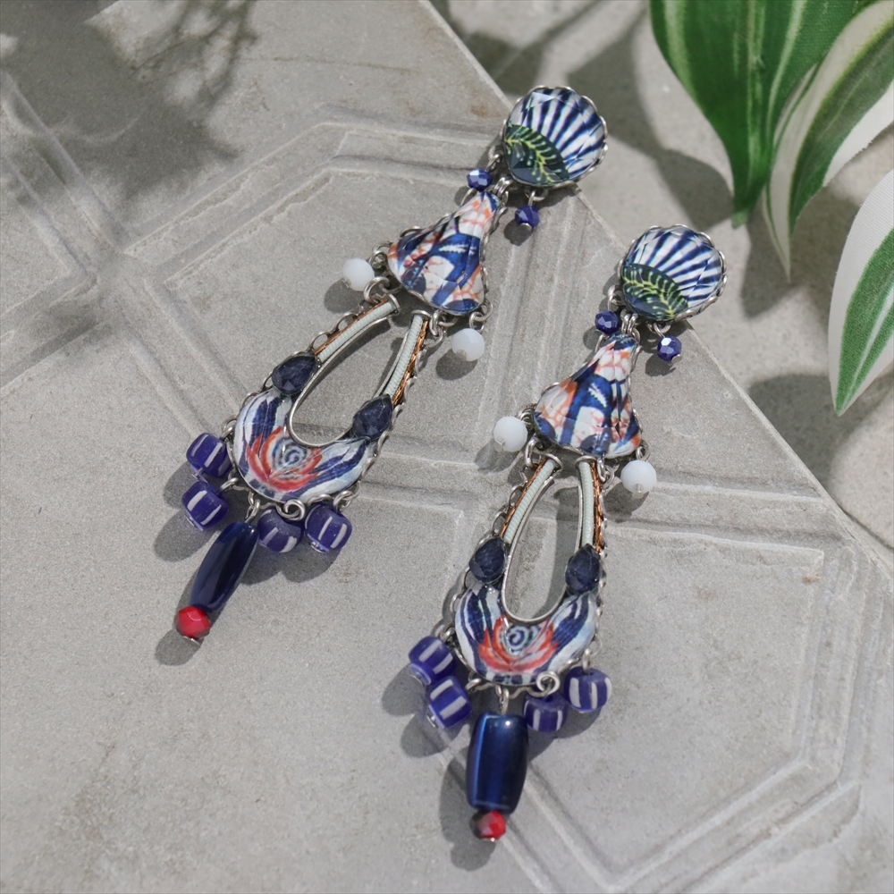 アヤラ バー　ピアス ラディアンスコレクション　 Blue Domes, Ayala Bar Radiance Collection