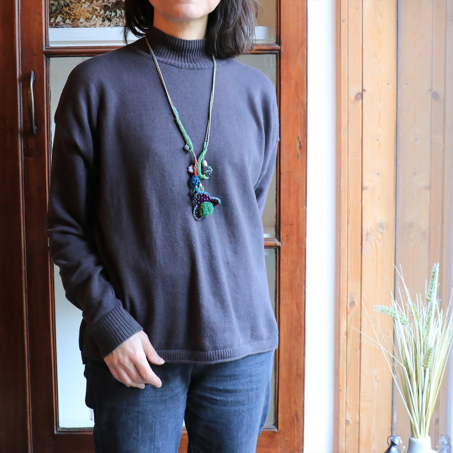 アヤラ・バー　ロングネックレス 　エスノグリーン　AYALA BAR Signature Collection