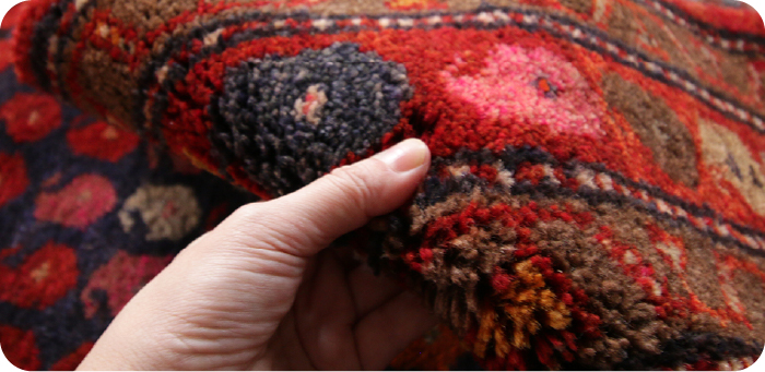 絨毯　パイル織り