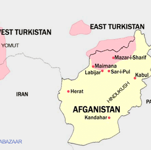 Turkmen, Afgan map